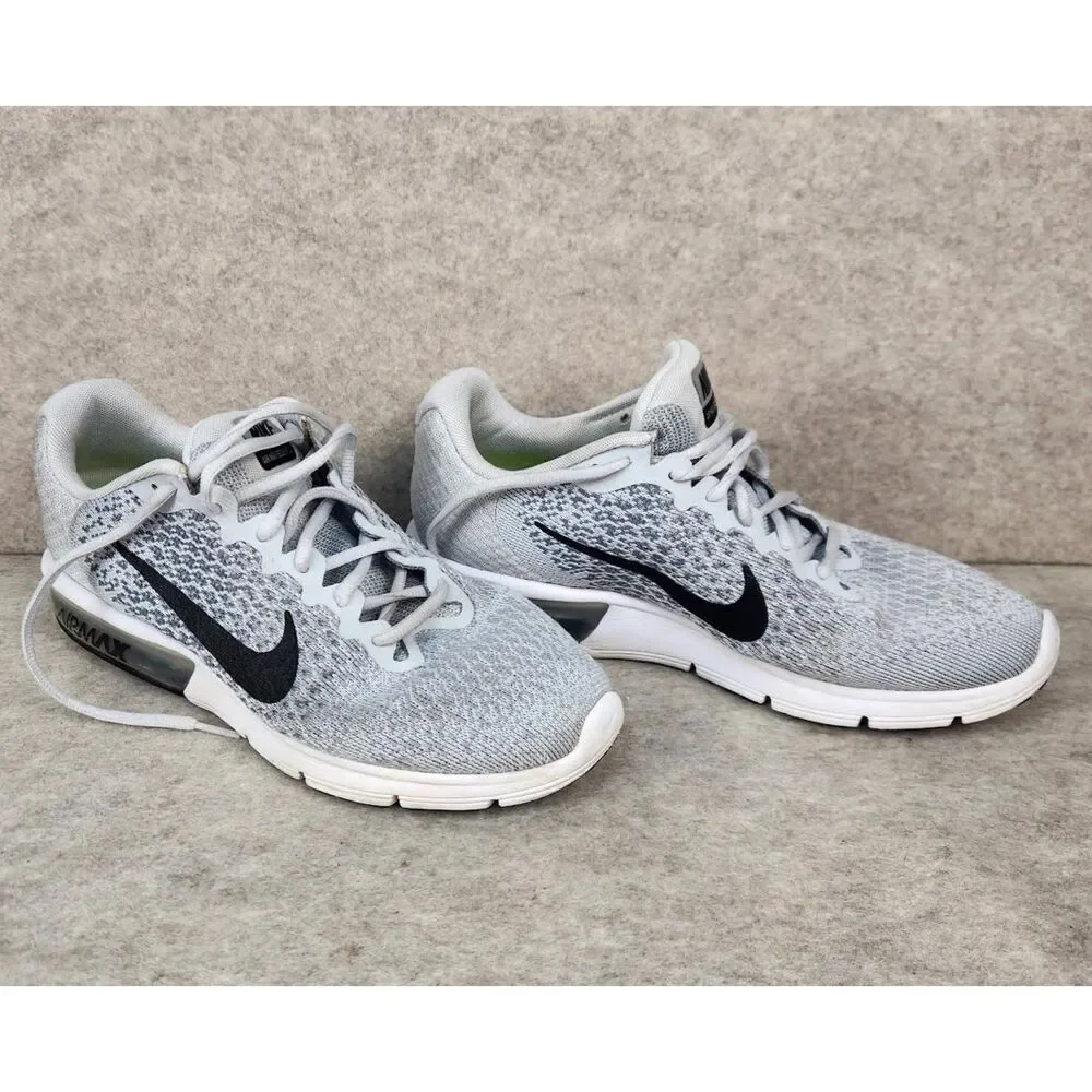 Nike Men's Air Max Gray Sequent 2 Running 8524610-002 Shoes Size 9